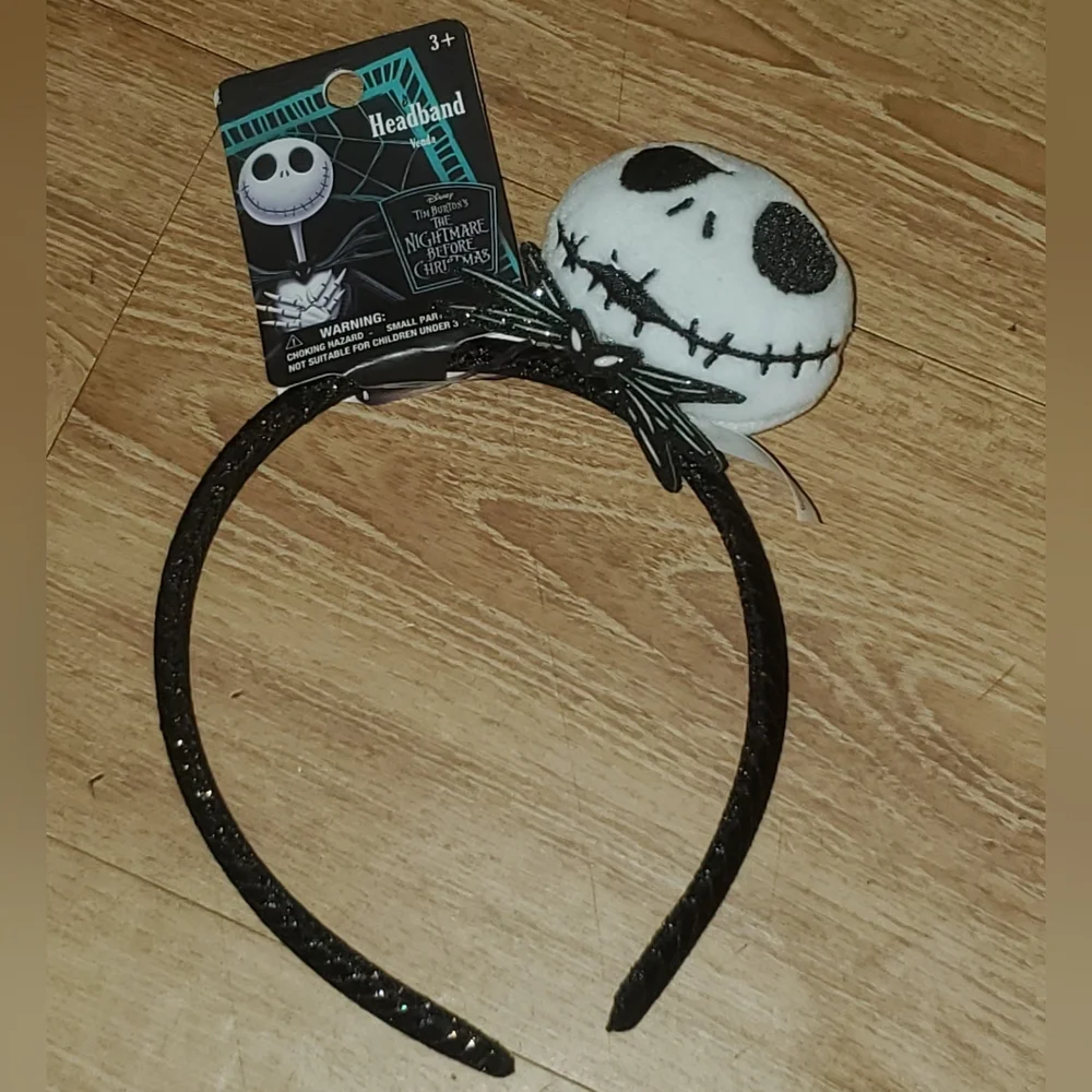 Disney Jack Skellington Black and White Headband Nightmare Before Christmas